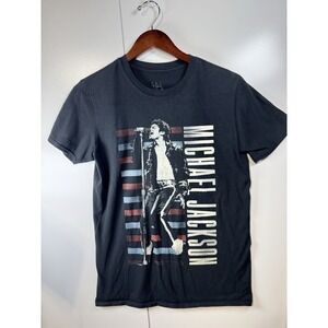 Mens Michael Jackson Graphic Tee T Shirt Black  Cotton Sizes S